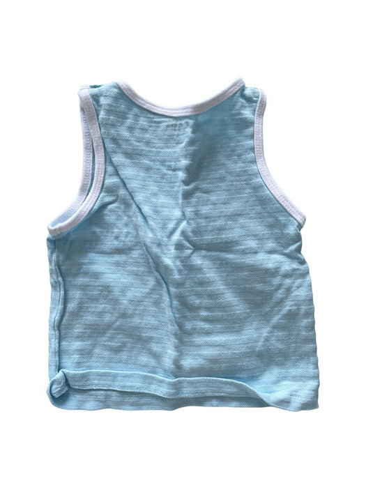 A Blue Sleeveless Shirts from La Compagnie des Petits in size 3-6M for boy. (Back View)
