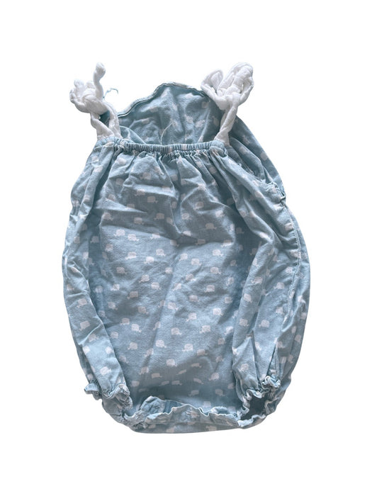 A Blue Sleeveless Rompers from Fina Ejerique in size 6-12M for girl. (Back View)