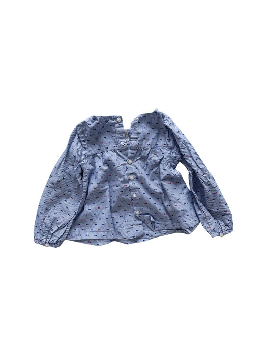 A Blue Long Sleeve Shirts from Jacadi in size 18-24M for girl. (Back View)