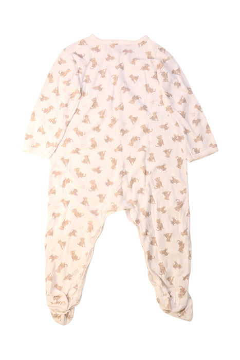 A White Onesies from Petit Bateau in size 12-18M for girl. (Back View)