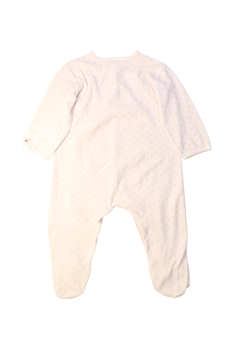 A White Onesies from Petit Bateau in size 12-18M for girl. (Back View)