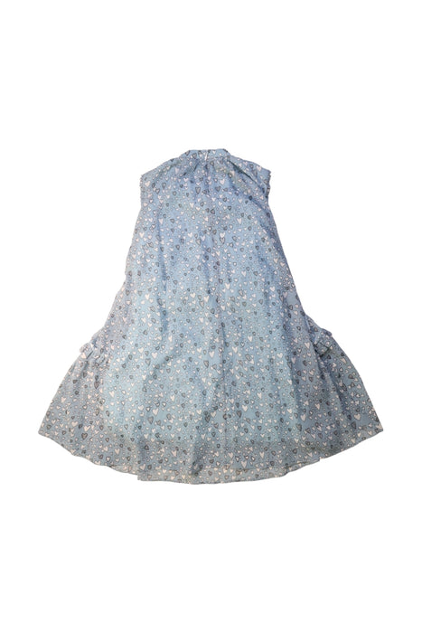 A Blue Sleeveless Dresses from Bora Aksu in size 10Y for girl. (Back View)