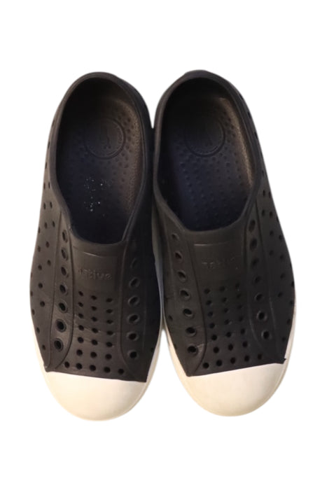 A Black Sneakers from Native Shoes in size 7Y for neutral. (Back View)
