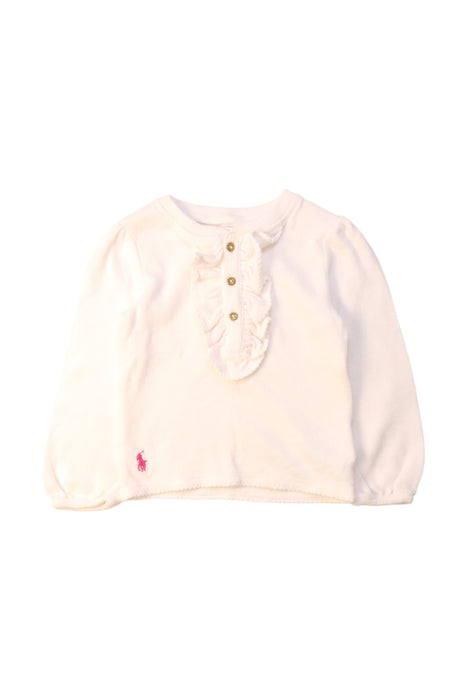 A White Long Sleeve Tops from Ralph Lauren in size 12-18M for girl. (Front View)