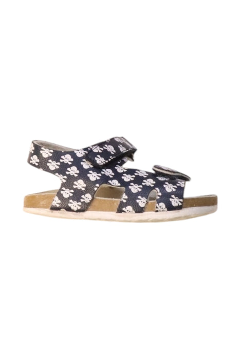 A Navy Sandals from Chicco in size 18-24M for girl. (Front View)