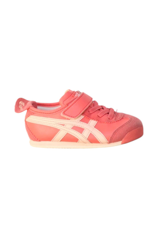 A Pink Sneakers from Onitsuka Tiger in size 3T for girl. (Front View)