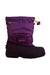 A Purple Winter Boots from Columbia in size 5T for girl. (Front View)