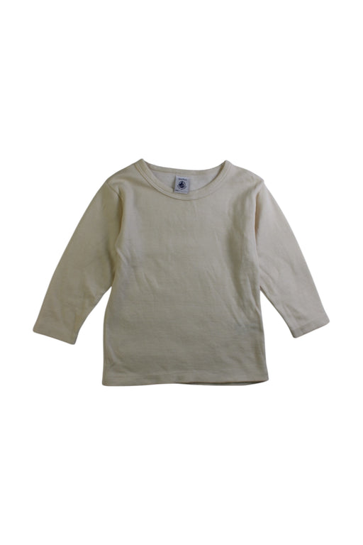 A Beige Long Sleeve Tops from Petit Bateau in size 3T for neutral. (Front View)