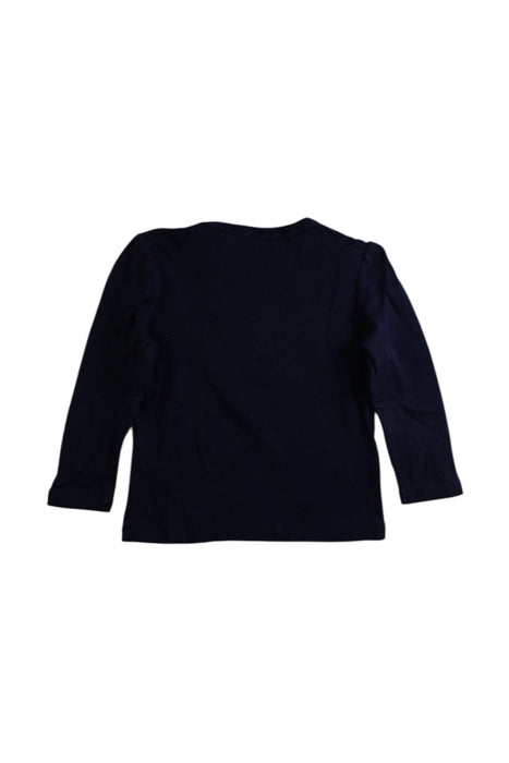 A Navy Long Sleeve T Shirts from Seed in size 6-12M for girl. (Back View)