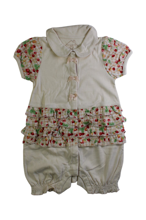 A Multicolour Short Sleeve Rompers from Chickeeduck in size 6-12M for girl. (Front View)