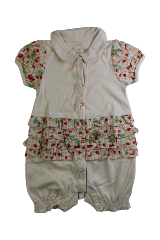 A Multicolour Short Sleeve Rompers from Chickeeduck in size 6-12M for girl. (Front View)