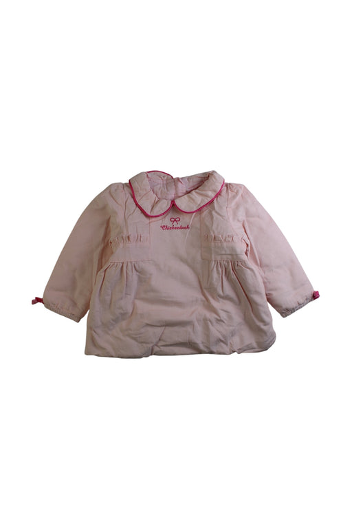 A Pink Long Sleeve Shirts from Chickeeduck in size 6-12M for girl. (Front View)