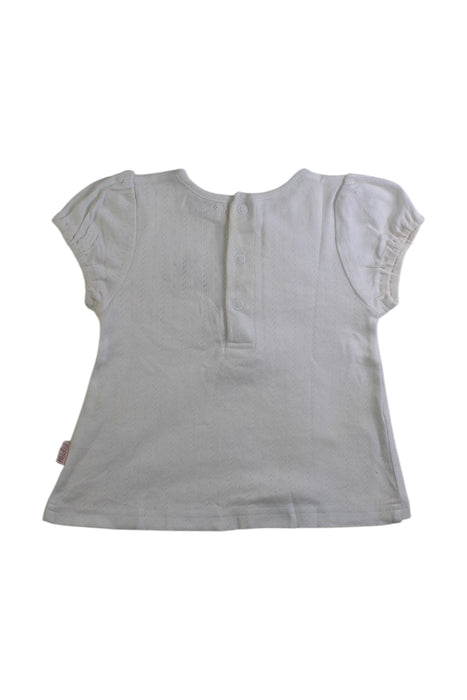 A White Short Sleeve Tops from Mides in size 6-12M for girl. (Back View)
