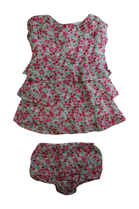 A Pink Sleeveless Dresses from Ralph Lauren in size 3-6M for girl. (Front View)