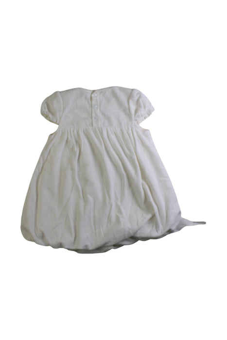 A White Short Sleeve Dresses from Comme Ca Ism in size 6-12M for girl. (Back View)