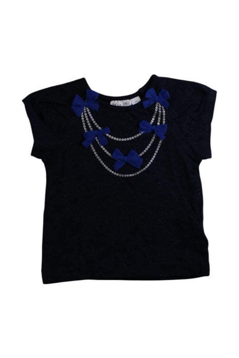A Black Short Sleeve Tops from Origami in size 12-18M for girl. (Front View)