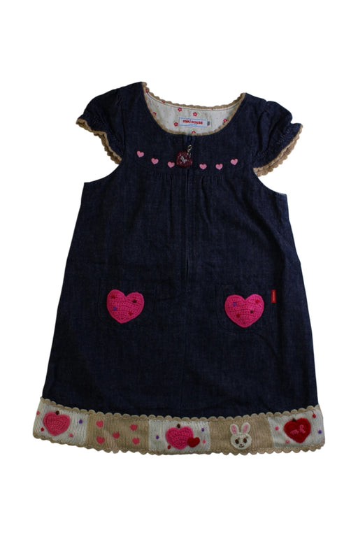 A Multicolour Short Sleeve Dresses from Miki House in size 3T for girl. (Front View)