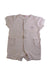 A Ivory Short Sleeve Rompers from Amor in size 6-12M for girl. (Front View)