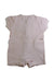 A Ivory Short Sleeve Rompers from Amor in size 6-12M for girl. (Back View)