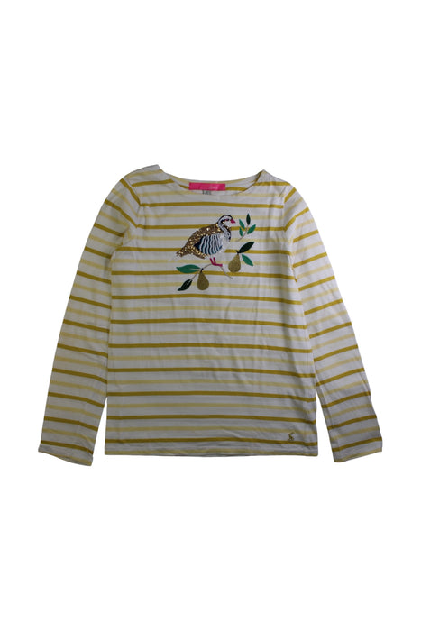 A Yellow Long Sleeve Tops from Joules in size 12Y for girl. (Front View)