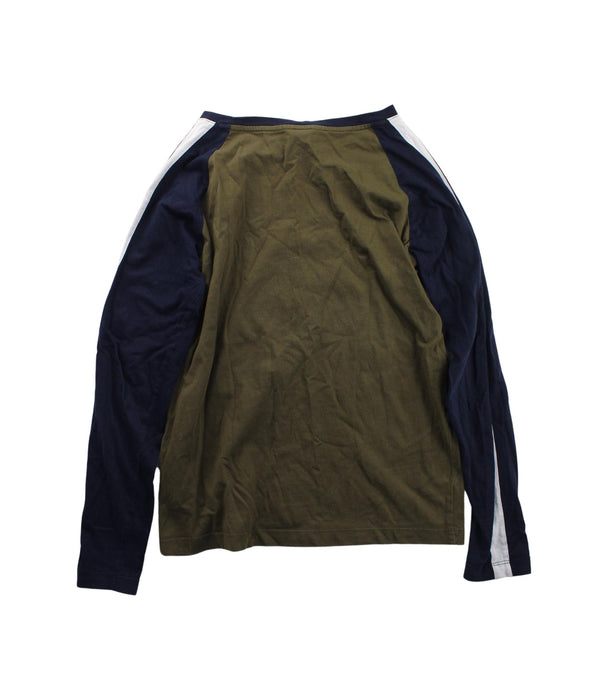 A Green Long Sleeve T Shirts from Petit Bateau in size 12Y for boy. (Back View)