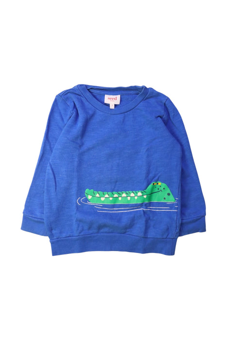 A Blue Crewneck Sweatshirts from Seed in size 3T for boy. (Front View)