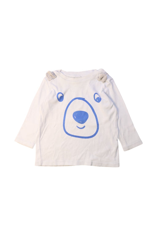 A White Long Sleeve T Shirts from Seed in size 6-12M for boy. (Front View)