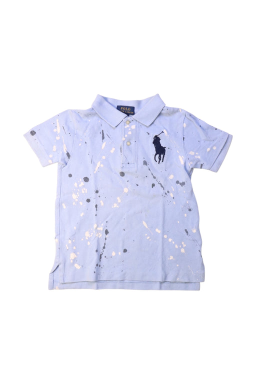 A Blue Short Sleeve Polos from Polo Ralph Lauren in size 3T for boy. (Front View)