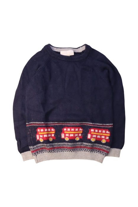 A Navy Knit Sweaters from The Little White Company in size 2T for boy. (Front View)