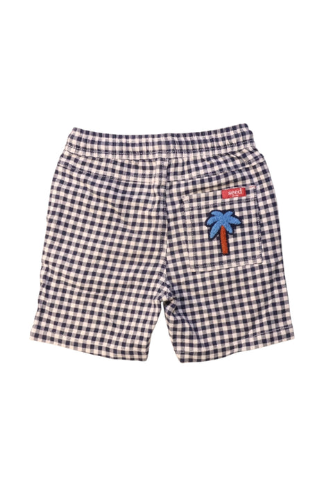 A Navy Shorts from Seed in size 4T for boy. (Back View)