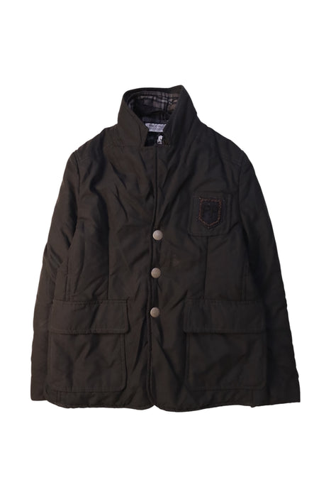 A Brown Blazers from I Pinco Pallino in size 6T for neutral. (Front View)