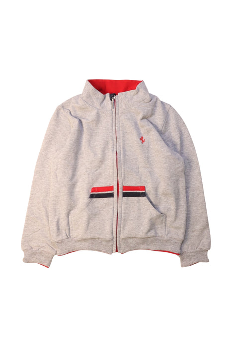 A Grey Zippered Sweatshirts from Ferrari in size 4T for neutral. (Front View)