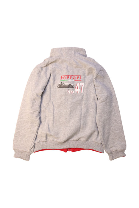 A Grey Zippered Sweatshirts from Ferrari in size 4T for neutral. (Back View)
