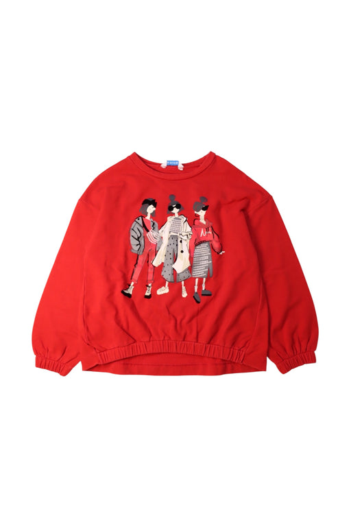 A Red Crewneck Sweatshirts from Mayoral in size 8Y for girl. (Front View)