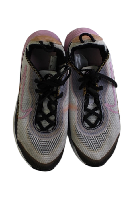 A Pink Sneakers from Nike in size 10Y for girl. (Back View)