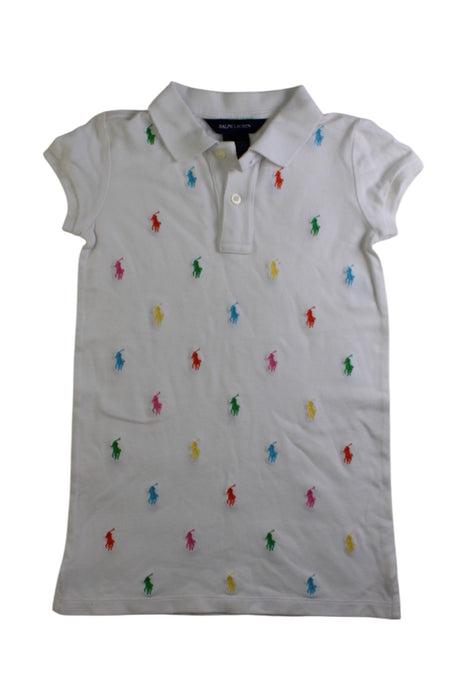 A Multicolour Short Sleeve Polos from Ralph Lauren in size 4T for girl. (Front View)