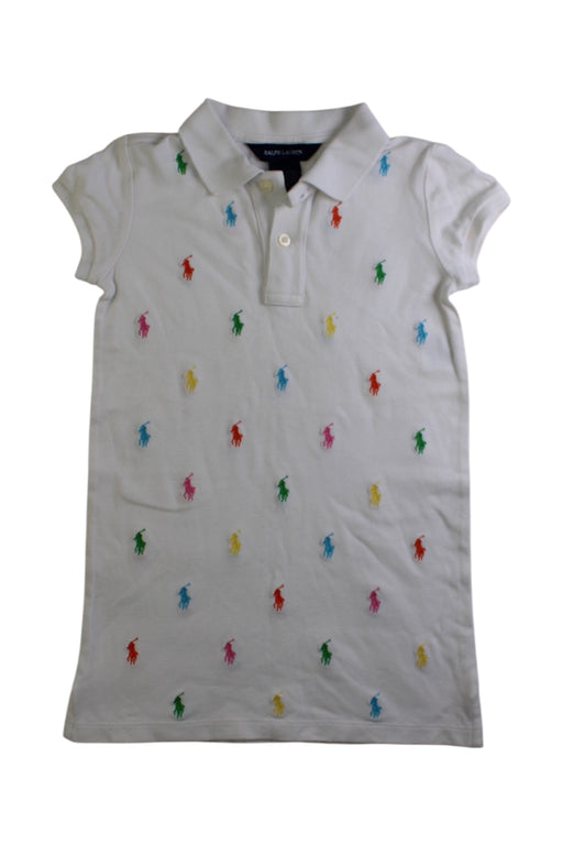 A Multicolour Short Sleeve Polos from Ralph Lauren in size 4T for girl. (Front View)