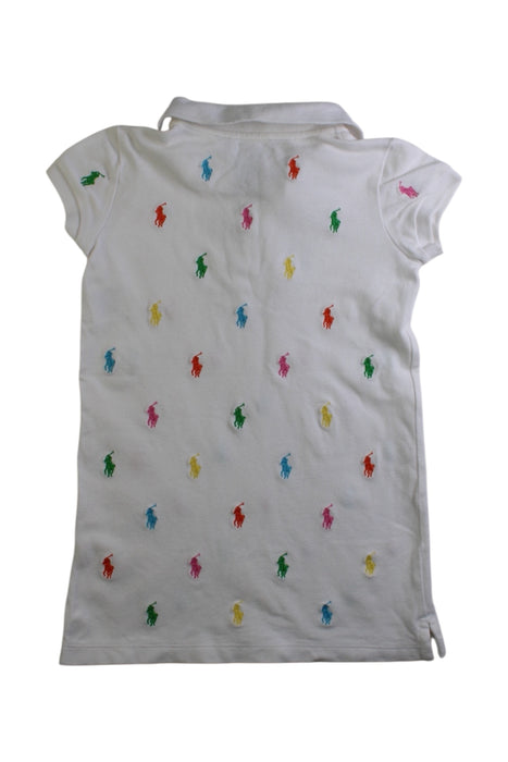 A White Short Sleeve Polos from Ralph Lauren in size 3T for girl. (Back View)