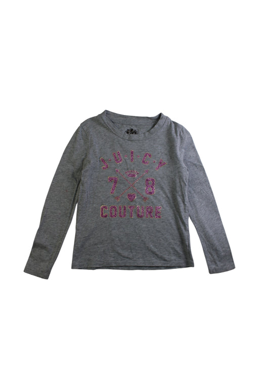 A Grey Long Sleeve Tops from Juicy Couture in size 4T for girl. (Front View)