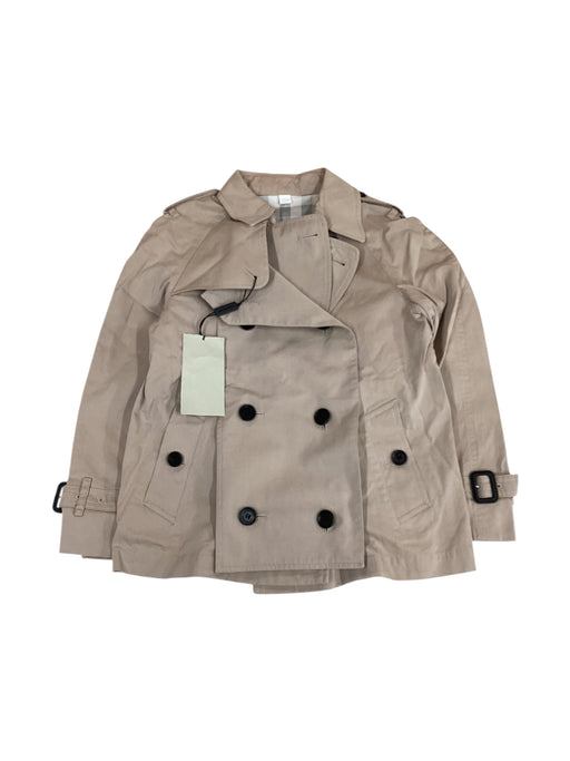 A Beige Coats from Burberry in size 7Y for girl. (Front View)