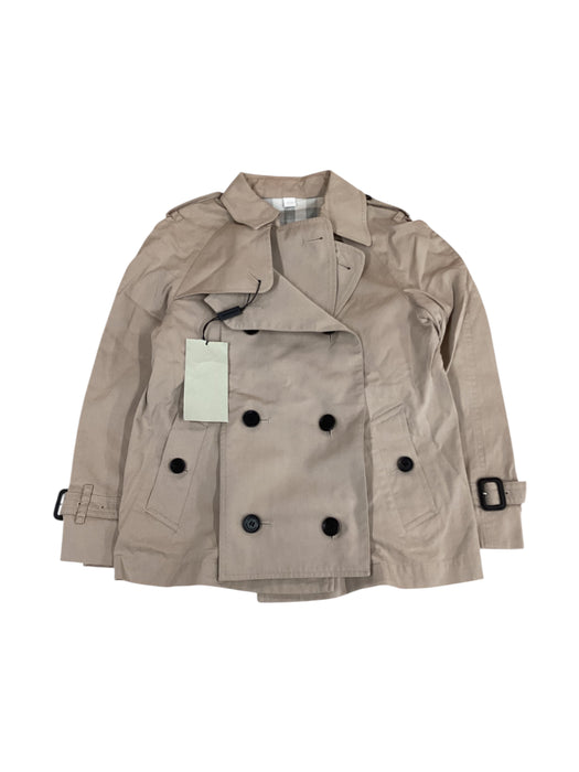 A Beige Coats from Burberry in size 7Y for girl. (Front View)