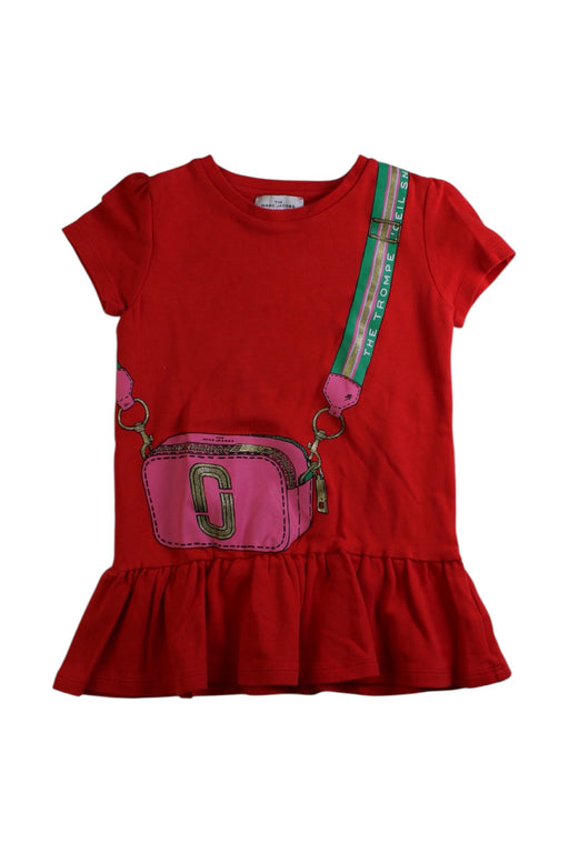 A Red Short Sleeve Dresses from The Marc Jacobs in size 3T for girl. (Front View)