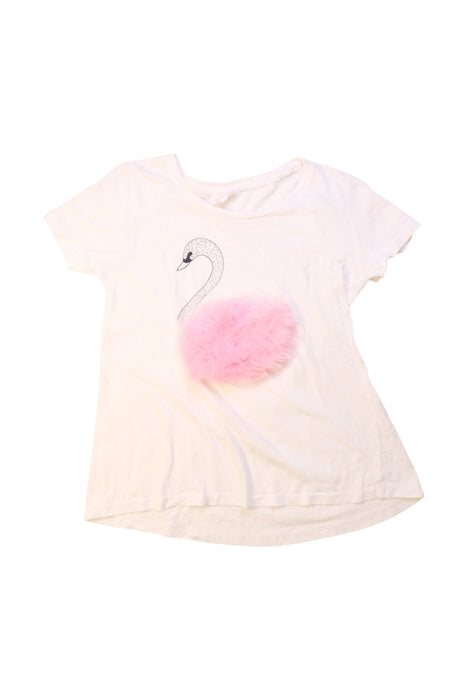 A White Short Sleeve Tops from Seed in size 8Y for girl. (Front View)