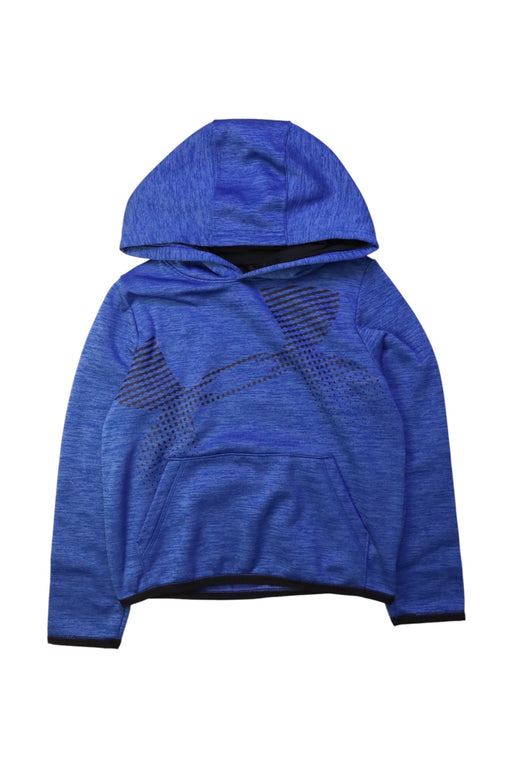 A Blue Hooded Sweatshirts from Under Armour in size 7Y for boy. (Front View)