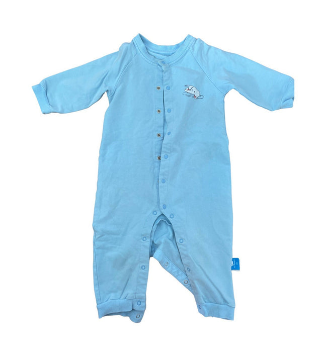 A Blue Onesies from Les Enphants in size 12-18M for boy. (Front View)