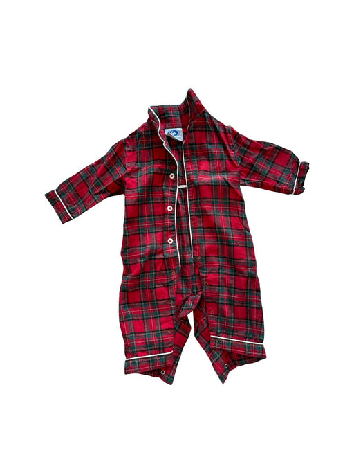 A Red Onesies from Trotters in size 0-3M for neutral. (Front View)