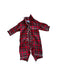 A Red Onesies from Trotters in size 0-3M for neutral. (Front View)