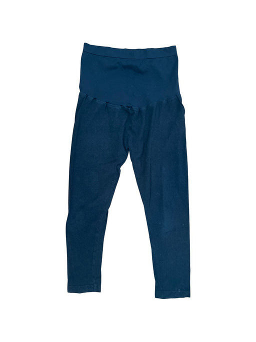 A Black Leggings from 010 Maternity in size L for maternity. (Front View)