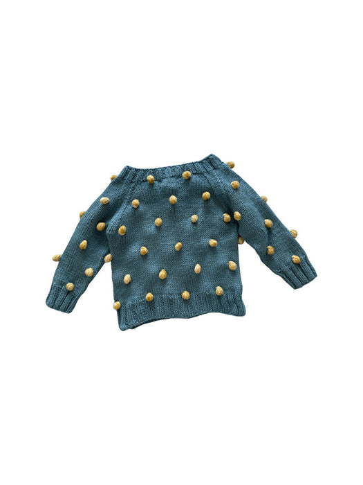 A Green Knit Sweaters from Kalinka in size 6-12M for neutral. (Back View)