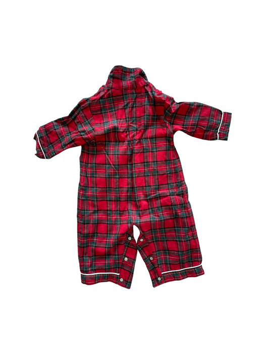 A Red Onesies from Trotters in size 0-3M for neutral. (Back View)